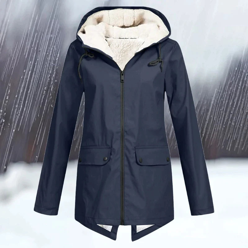 Lozenda - Wind Und Wasserdichte Jacke Mit Kapuze Und Verdickung