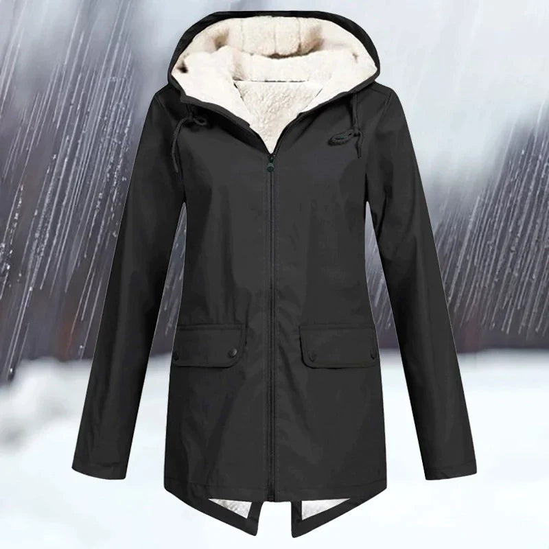 Lozenda - Wind Und Wasserdichte Jacke Mit Kapuze Und Verdickung