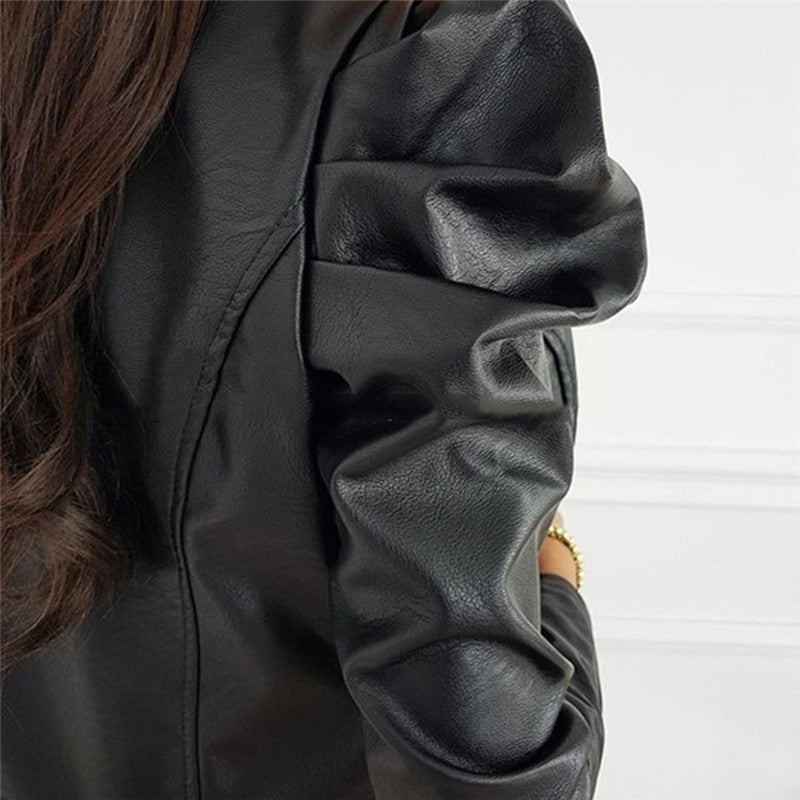 Lozenda - trendige Damenjacke aus Kunstleder