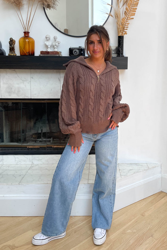 Lucy - Kuschelpullover in Schokoladenbraun