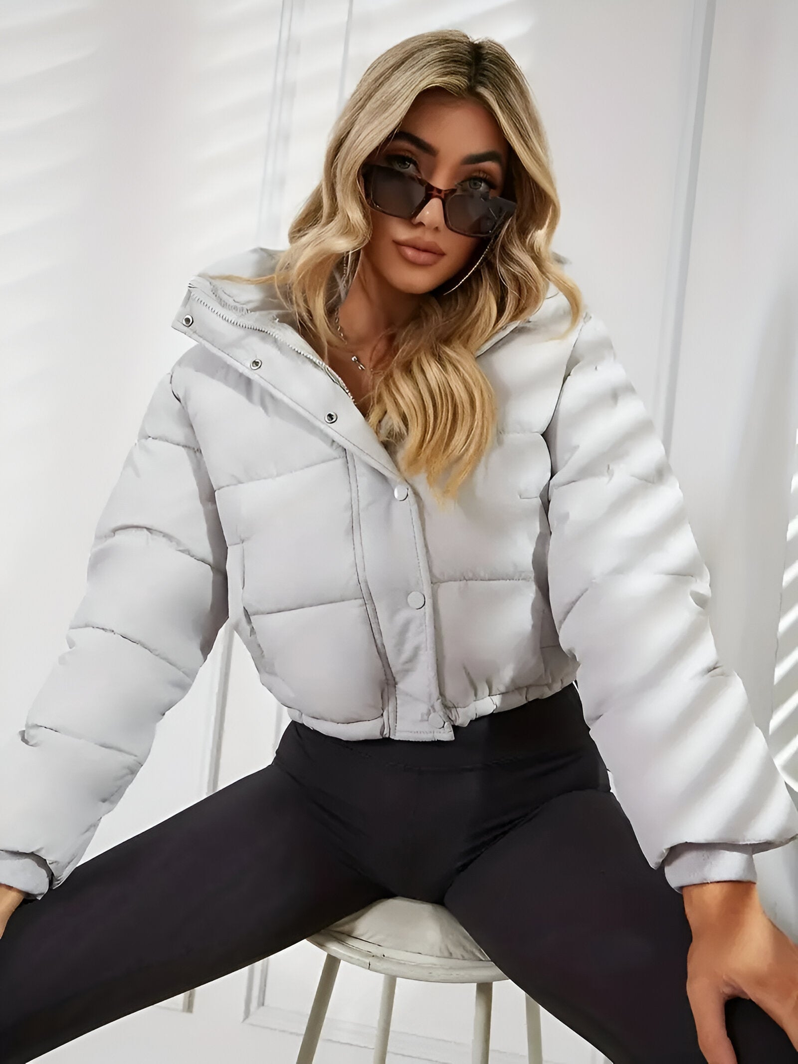 Lydia - Stilvolle warme Kapuzenjacke mit Puffer