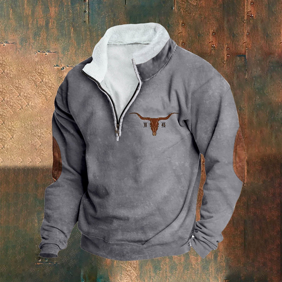 Langarmpullover Herren | Mit Reißverschluss 4