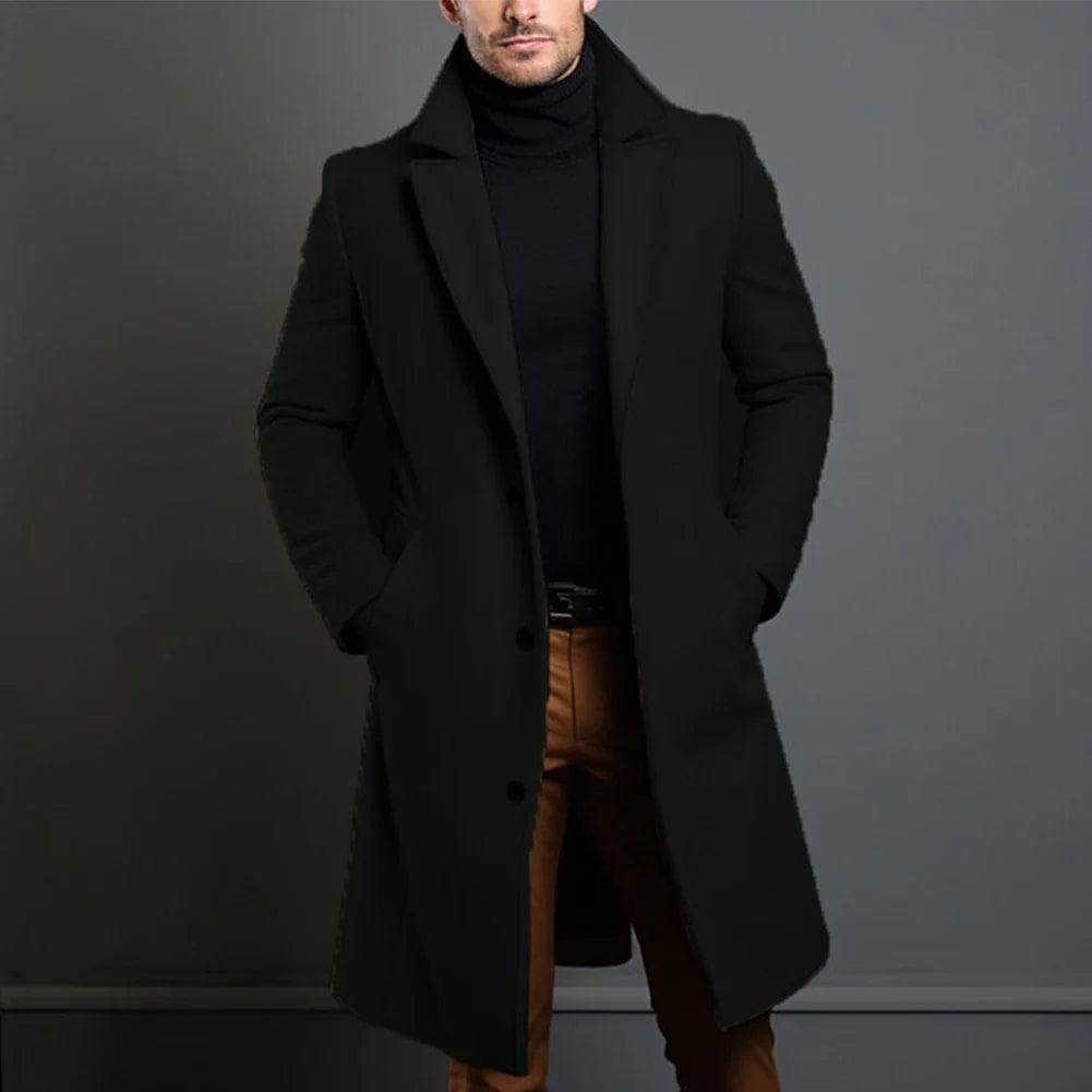 Mantel Herren | Langer Wintermantel | Eleganter Look & Wärmender Komfort