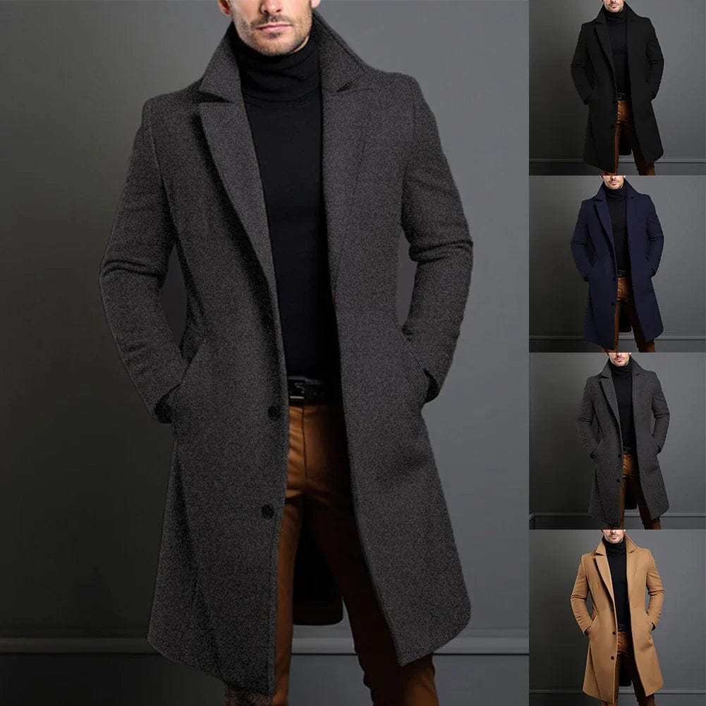 Mantel Herren | Langer Wintermantel | Eleganter Look & Wärmender Komfort
