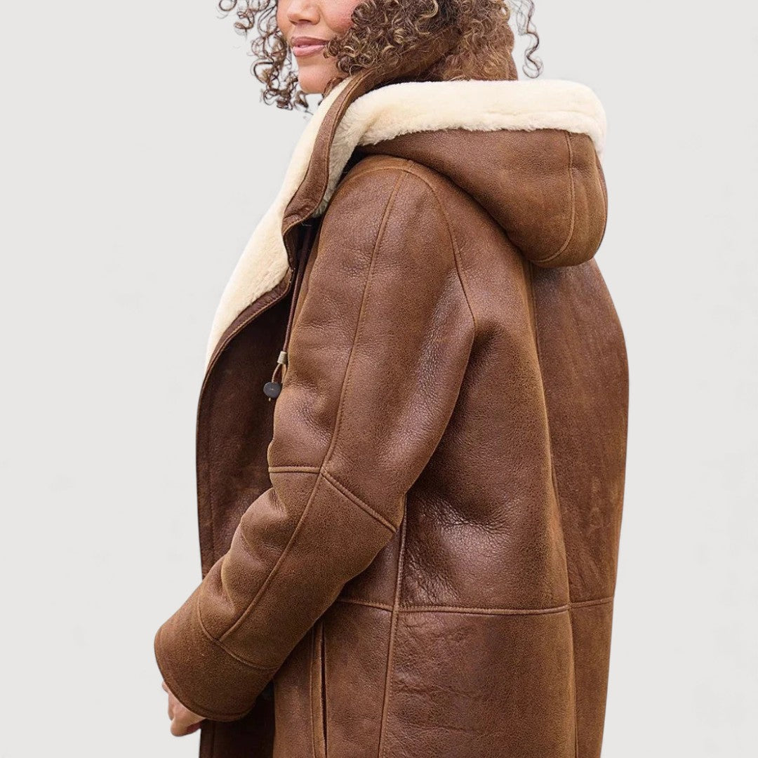 Mantelcoat Damen | Kapuze & Weich Gefüttert 2