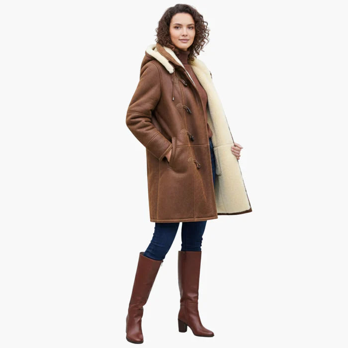 Mantelcoat Damen | Kapuze & Weich Gefüttert 3