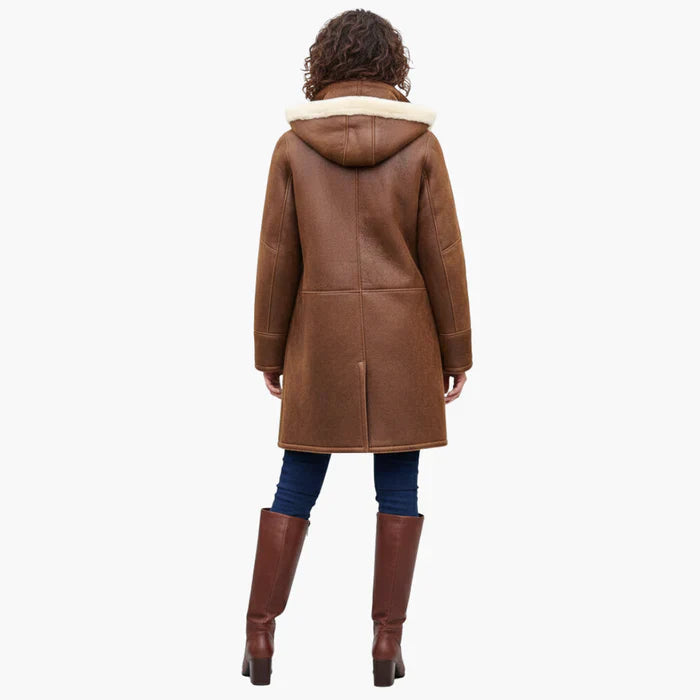 Mantelcoat Damen | Kapuze & Weich Gefüttert 5
