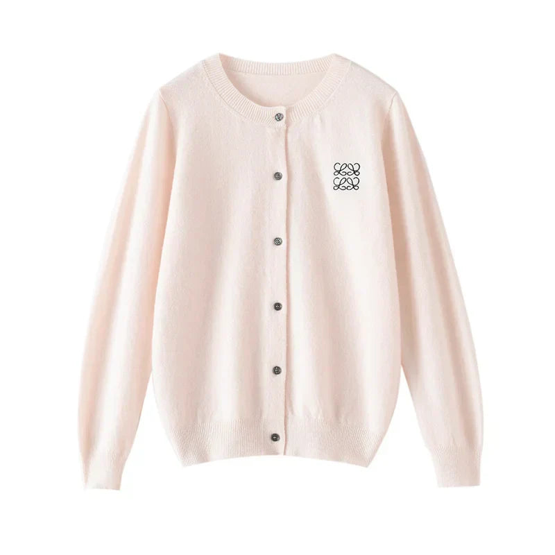 Marissa - Klassische Strickjacke mit Rundhalsausschnitt