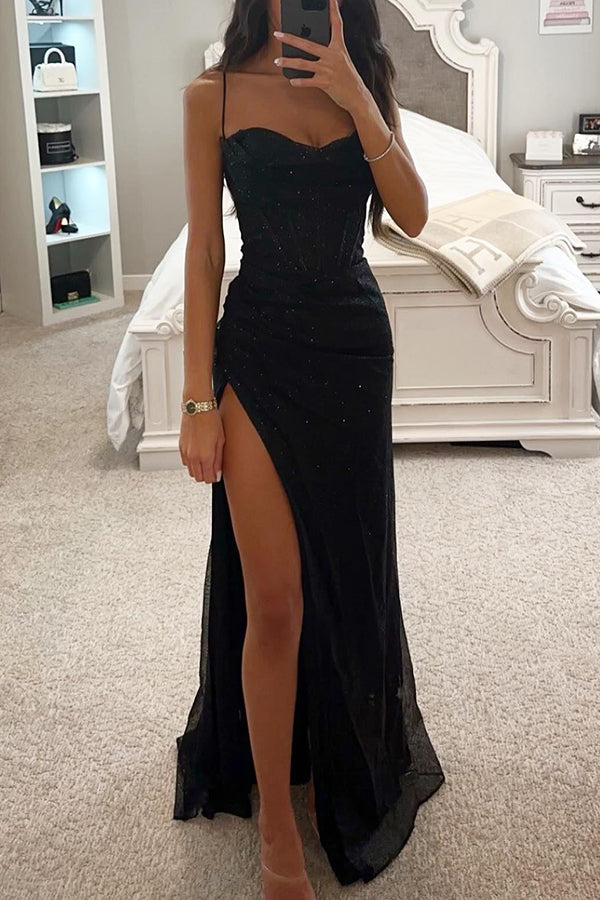 Maxi Kleid Damen | Glamouröser Look mit Pailletten