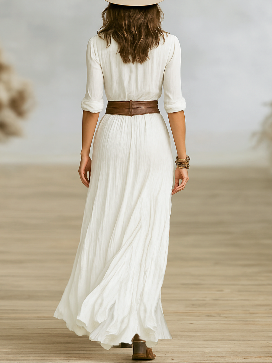 Maxi Kleid Damen | Western Stil & feminine Taillenbetonung