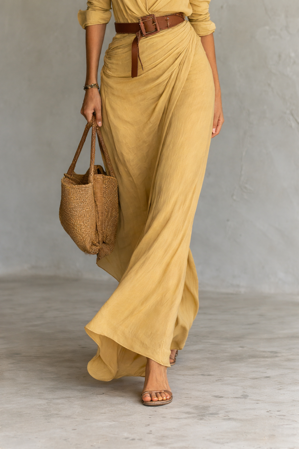 Maxikleid Damen | Elegantes Hemdblusen-Design & Fließende Maxi-Silhouette
