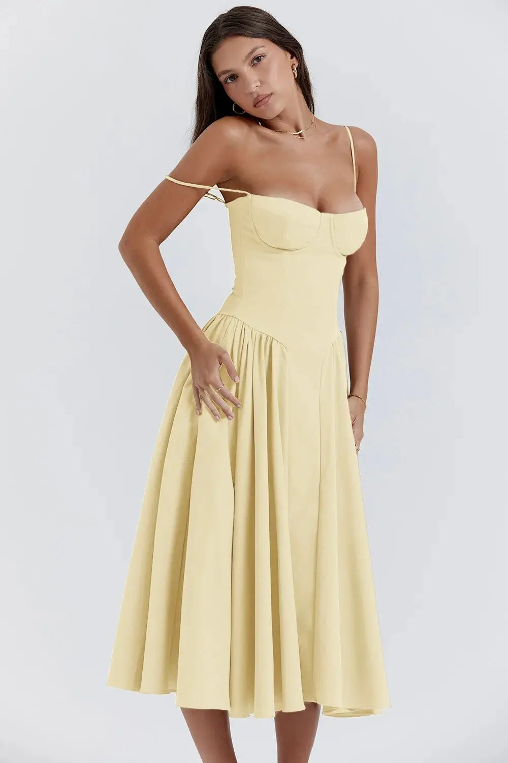 Melis™ Korsett-Midikleid ohne Ärmel 15