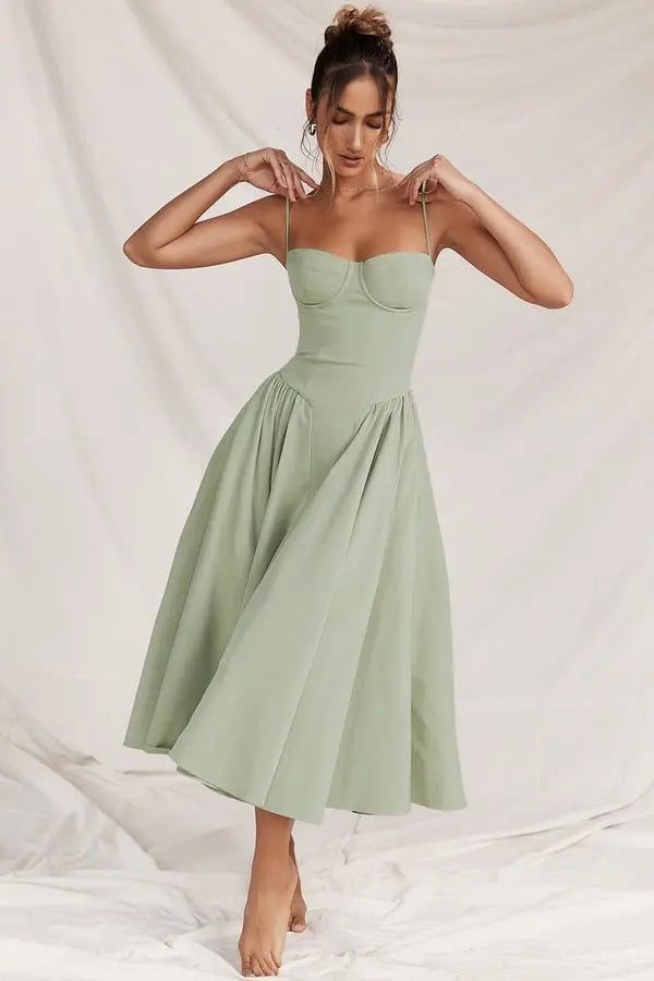 Melis™ Korsett-Midikleid ohne Ärmel 1