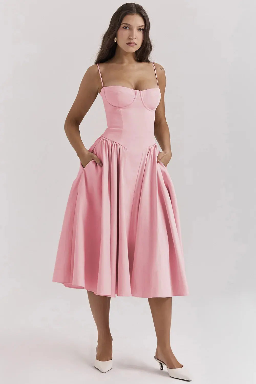 Melis™ Korsett-Midikleid ohne Ärmel 9