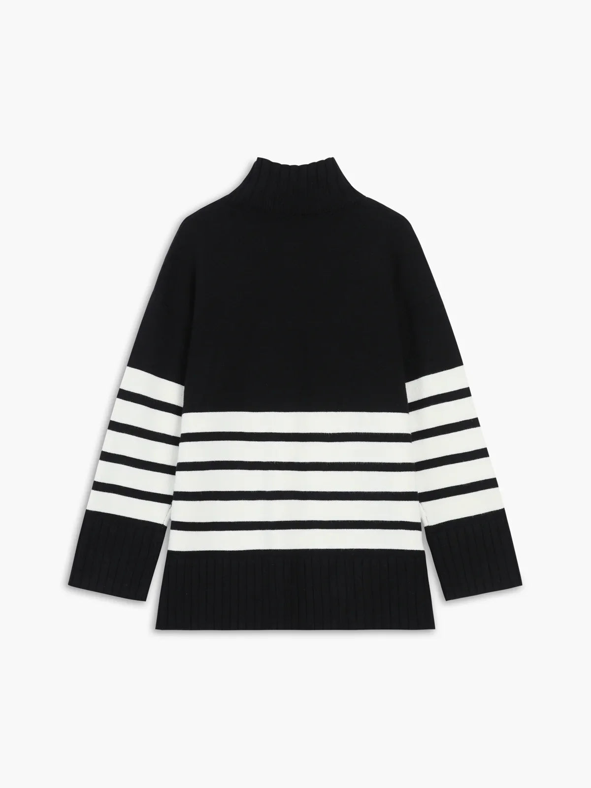 Mia - Damen Rollkragenpullover mit Streifen