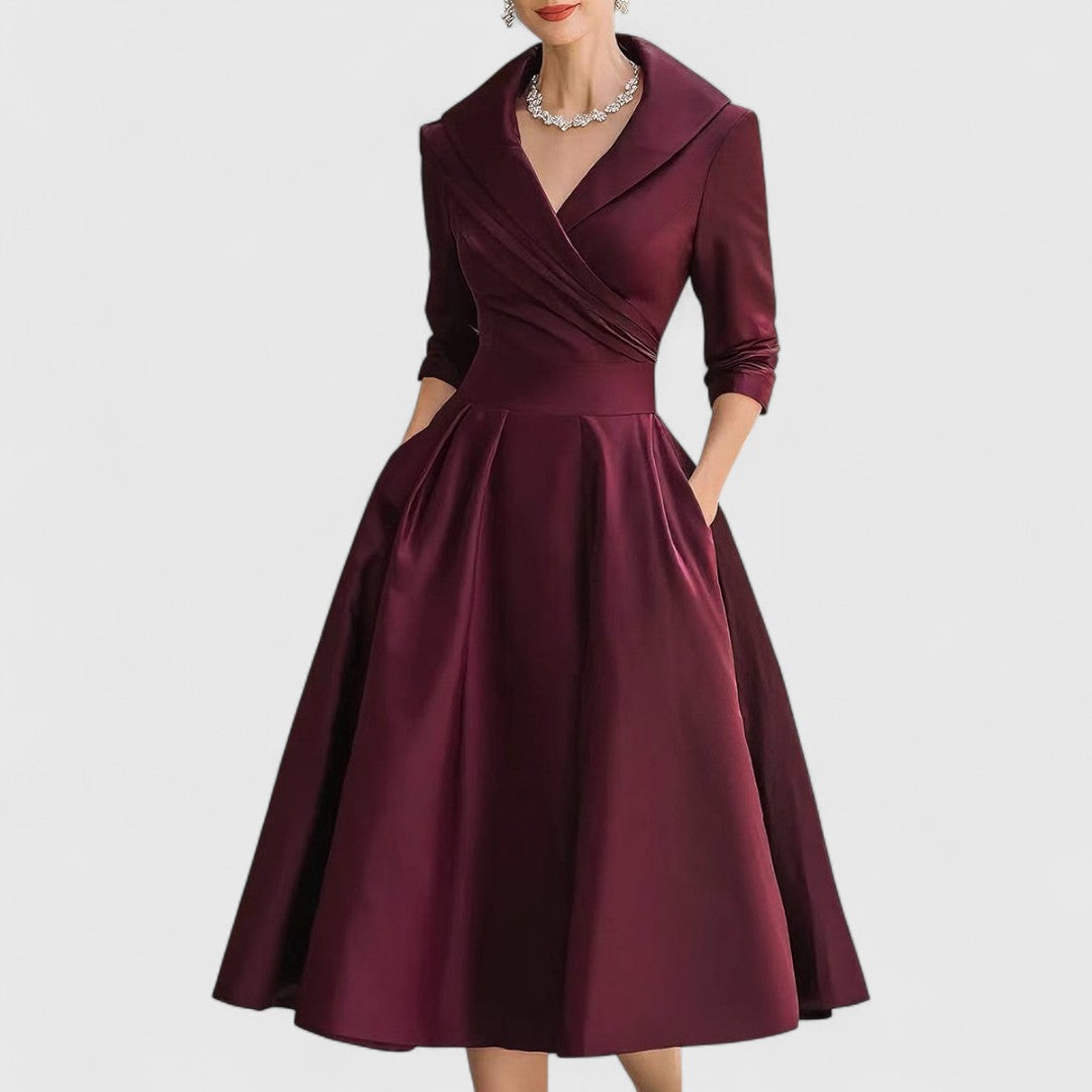 Elegantes Damen-Midikleid mit dezentem Schimmer 9