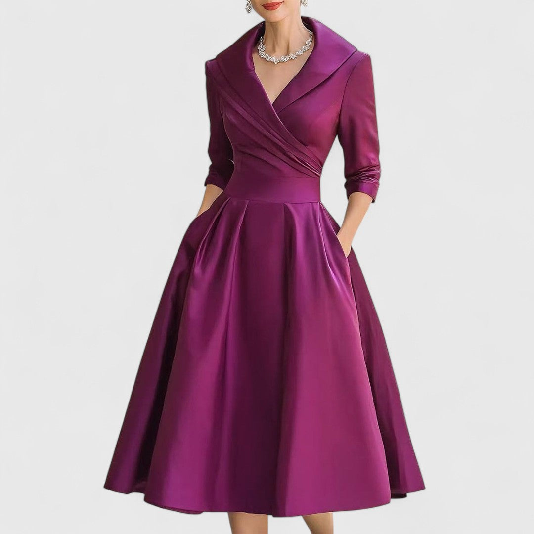 Elegantes Damen-Midikleid mit dezentem Schimmer 10