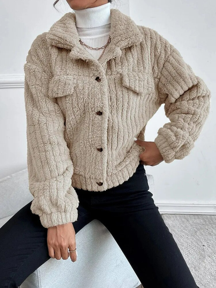 Modische Teddyjacke Damen