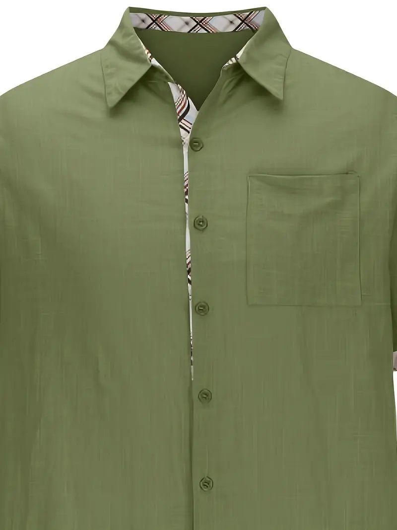 Modisches Hemd mit grafischem Karodruck für Männer – Liam