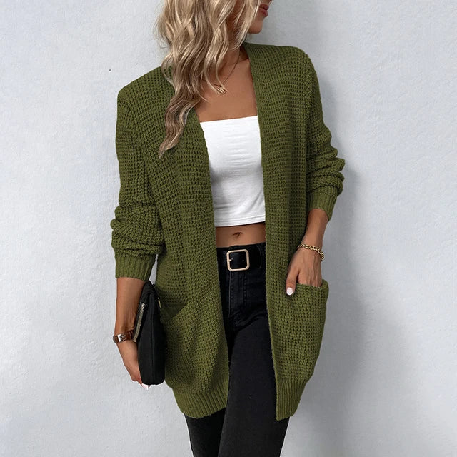 Nancy | Lässiger Strick-Cardigan mit Taschen 1