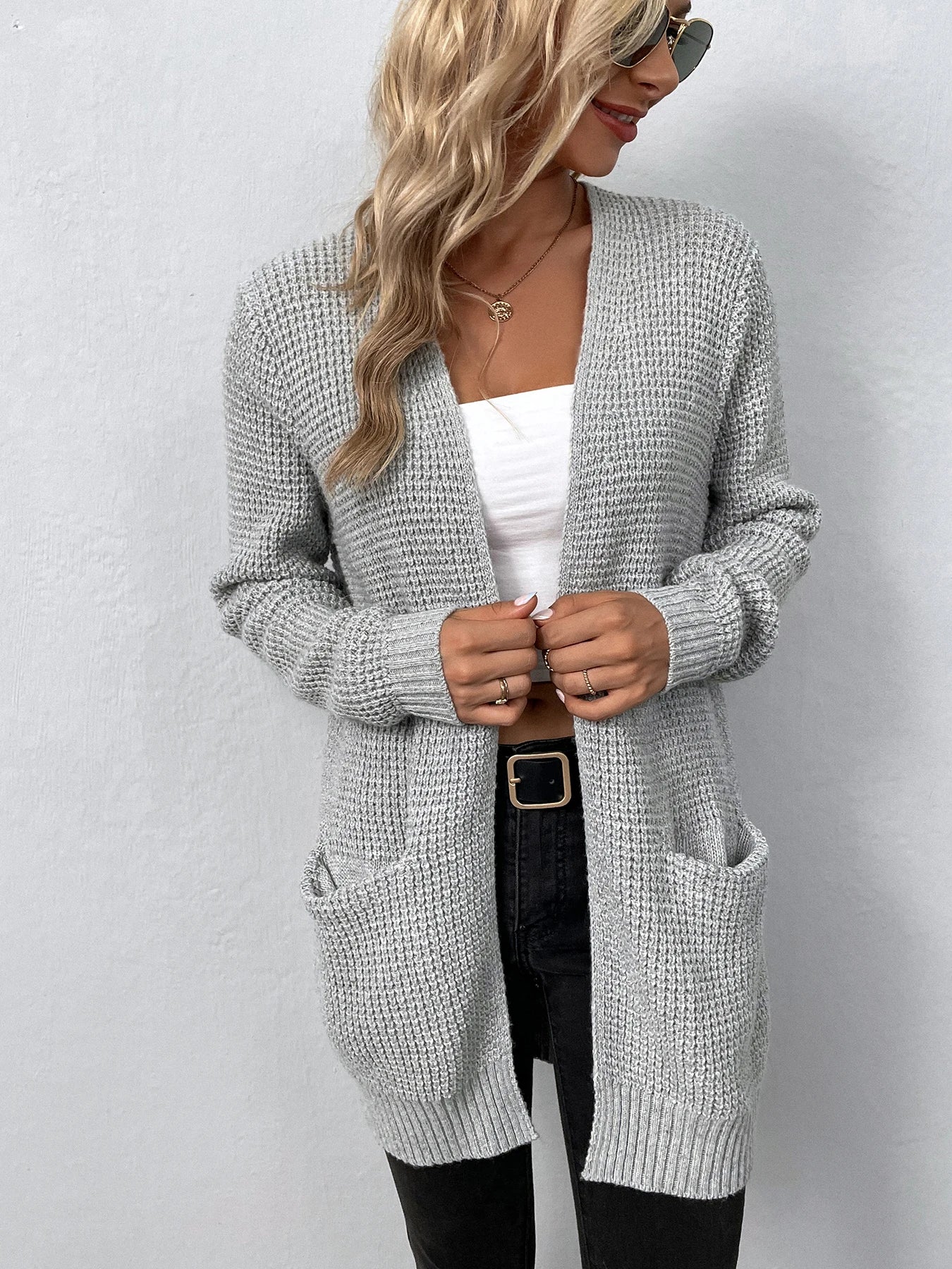 Nancy | Lässiger Strick-Cardigan mit Taschen 6