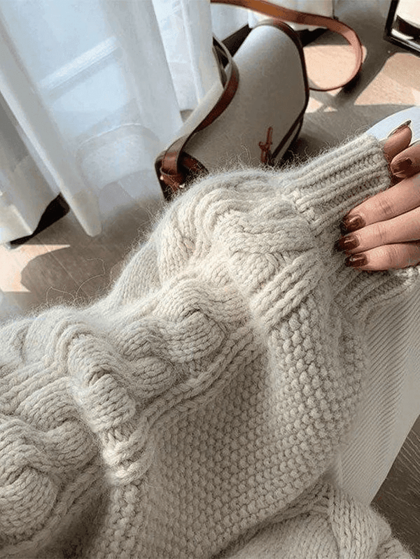 Natalia - Übergroßer Strickpullover