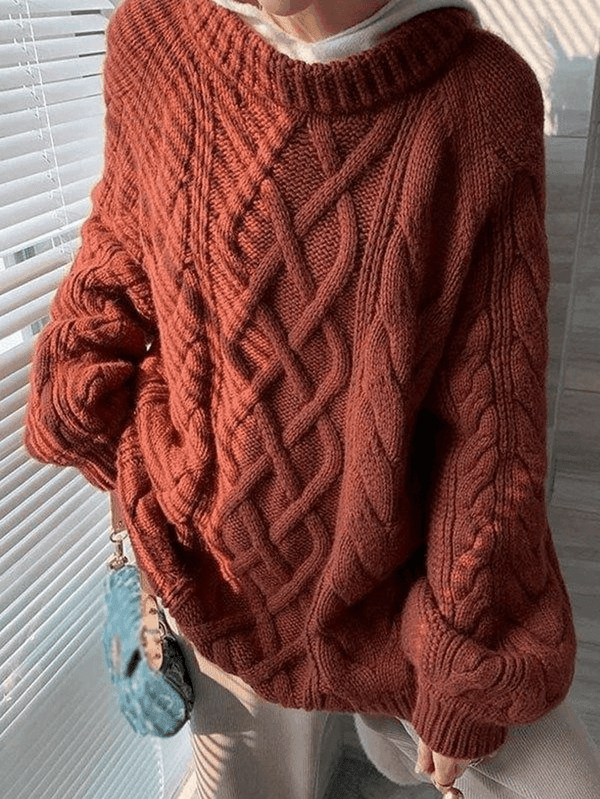Natalia - Übergroßer Strickpullover