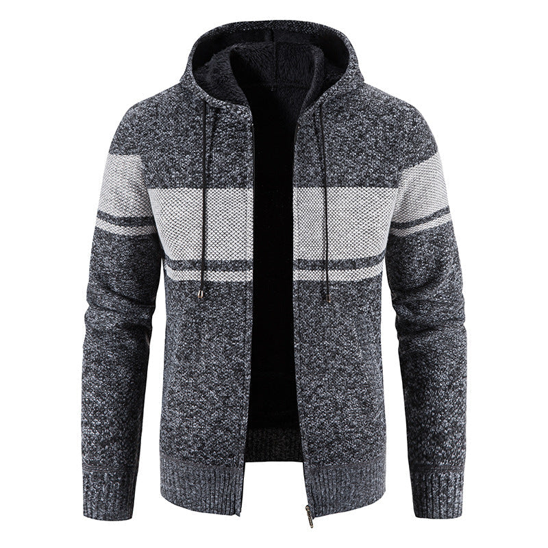 Hoodie Herren | Querstreifen & Reißverschluss 8
