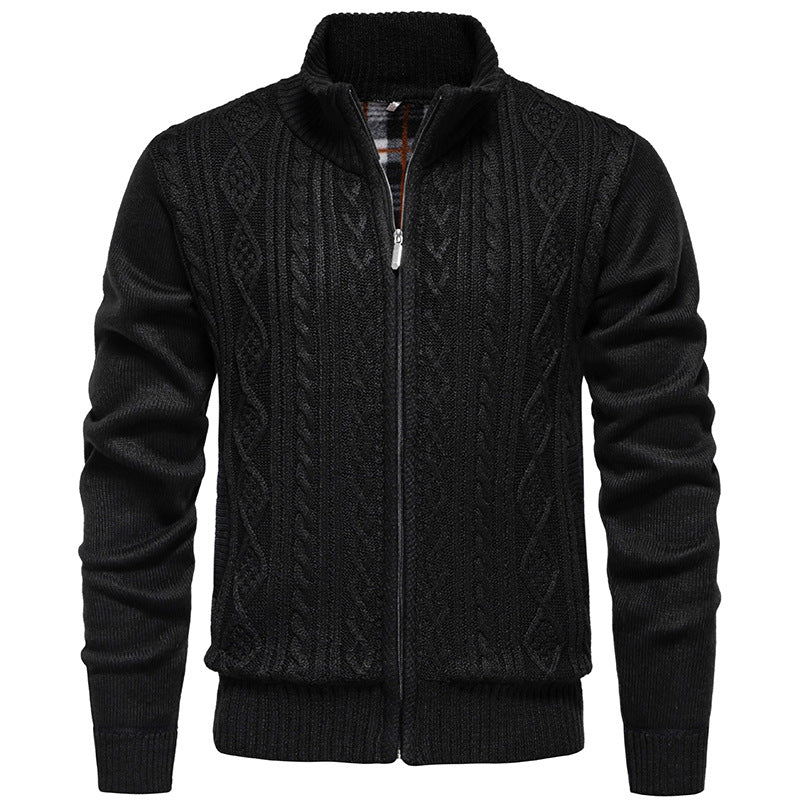 Strickjacke Herren | Zopfmuster & Stehkragen 11