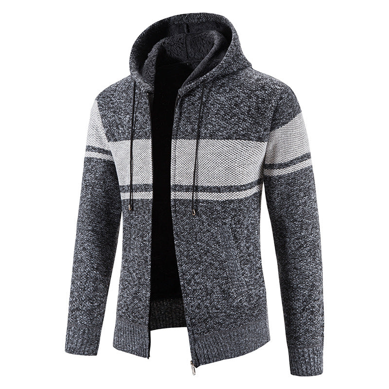 Hoodie Herren | Querstreifen & Reißverschluss 3