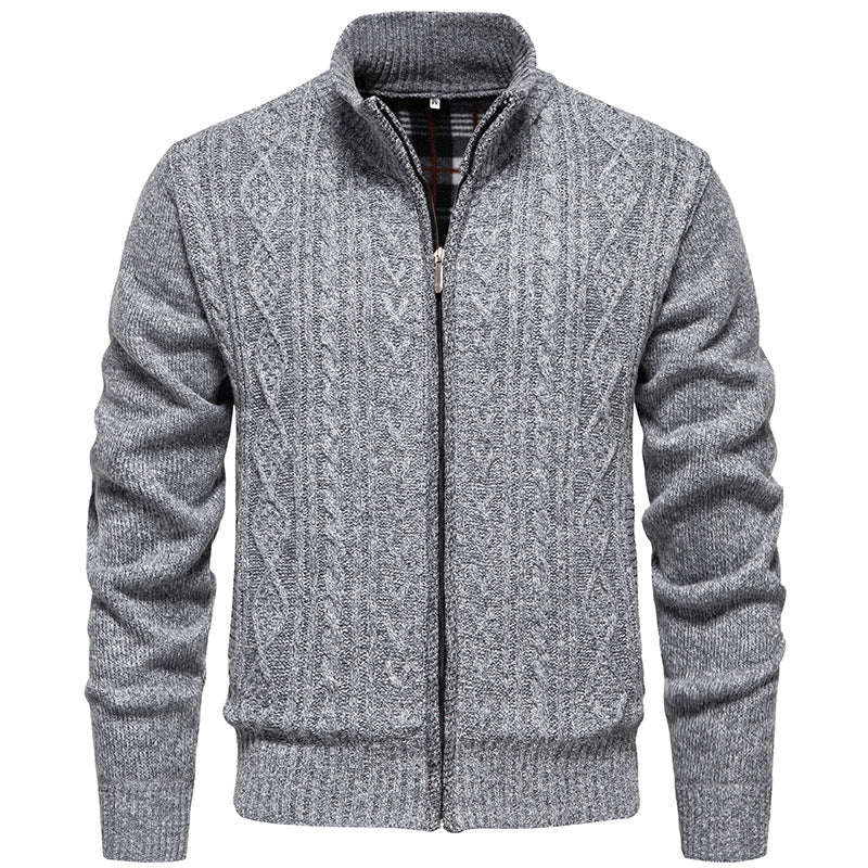 Strickjacke Herren | Zopfmuster & Stehkragen 6