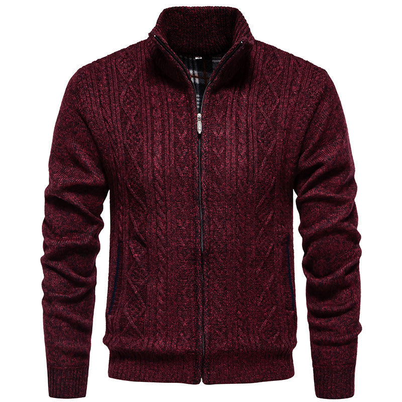 Strickjacke Herren | Zopfmuster & Stehkragen 7