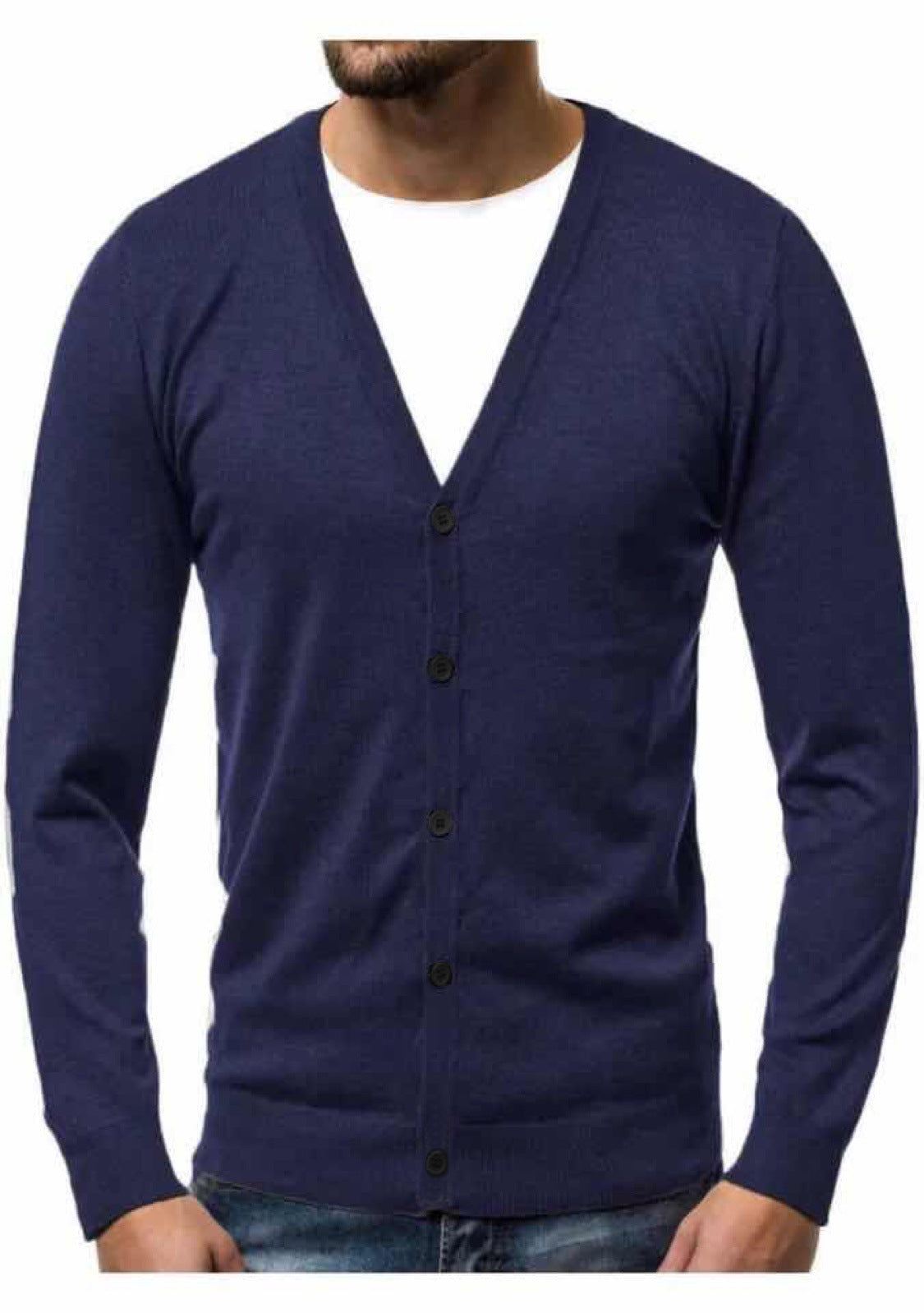 Cardigan Herren | V-Ausschnitt & Knopfleiste 6