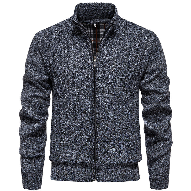 Strickjacke Herren | Zopfmuster & Stehkragen 9