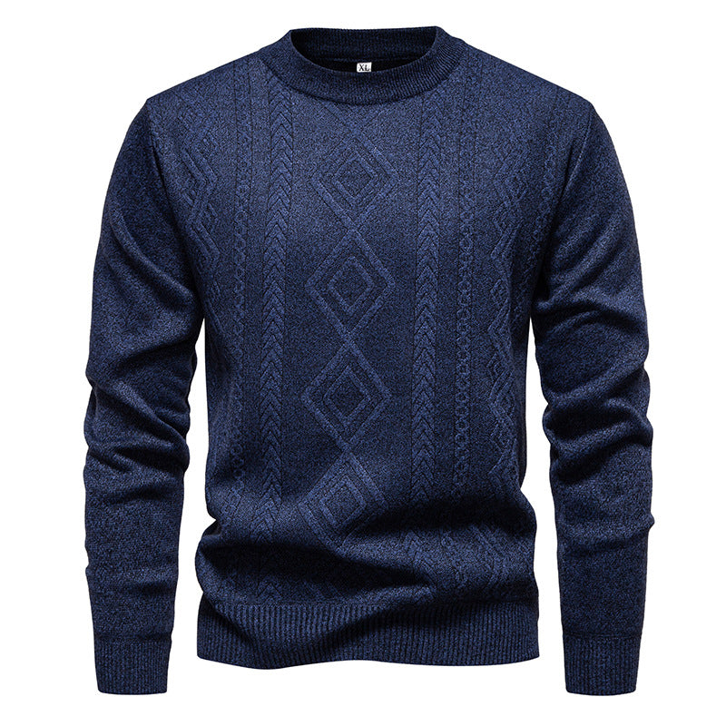 Feinstrick-Pullover Herren | Rautenmuster & Formstabiler Rundhals 9