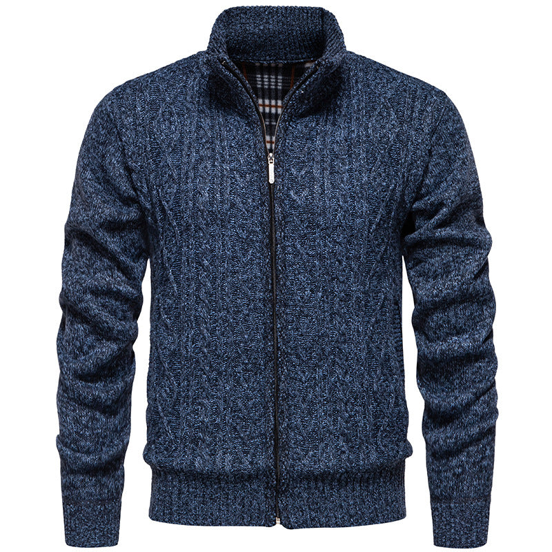 Strickjacke Herren | Zopfmuster & Stehkragen 8
