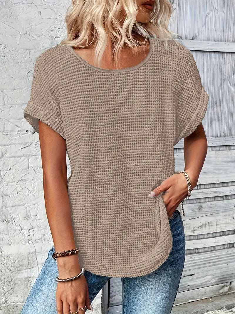 Oliv™ - Bequemes Rundhals-T-Shirt 2