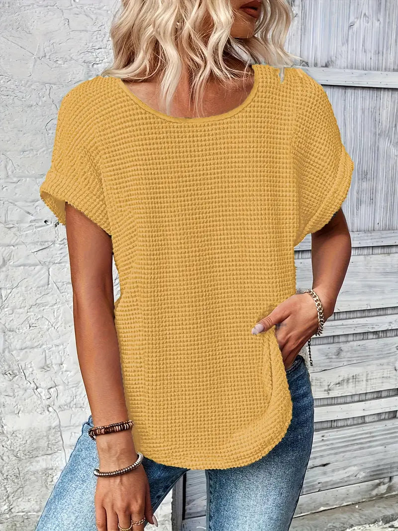 Oliv™ - Bequemes Rundhals-T-Shirt 6