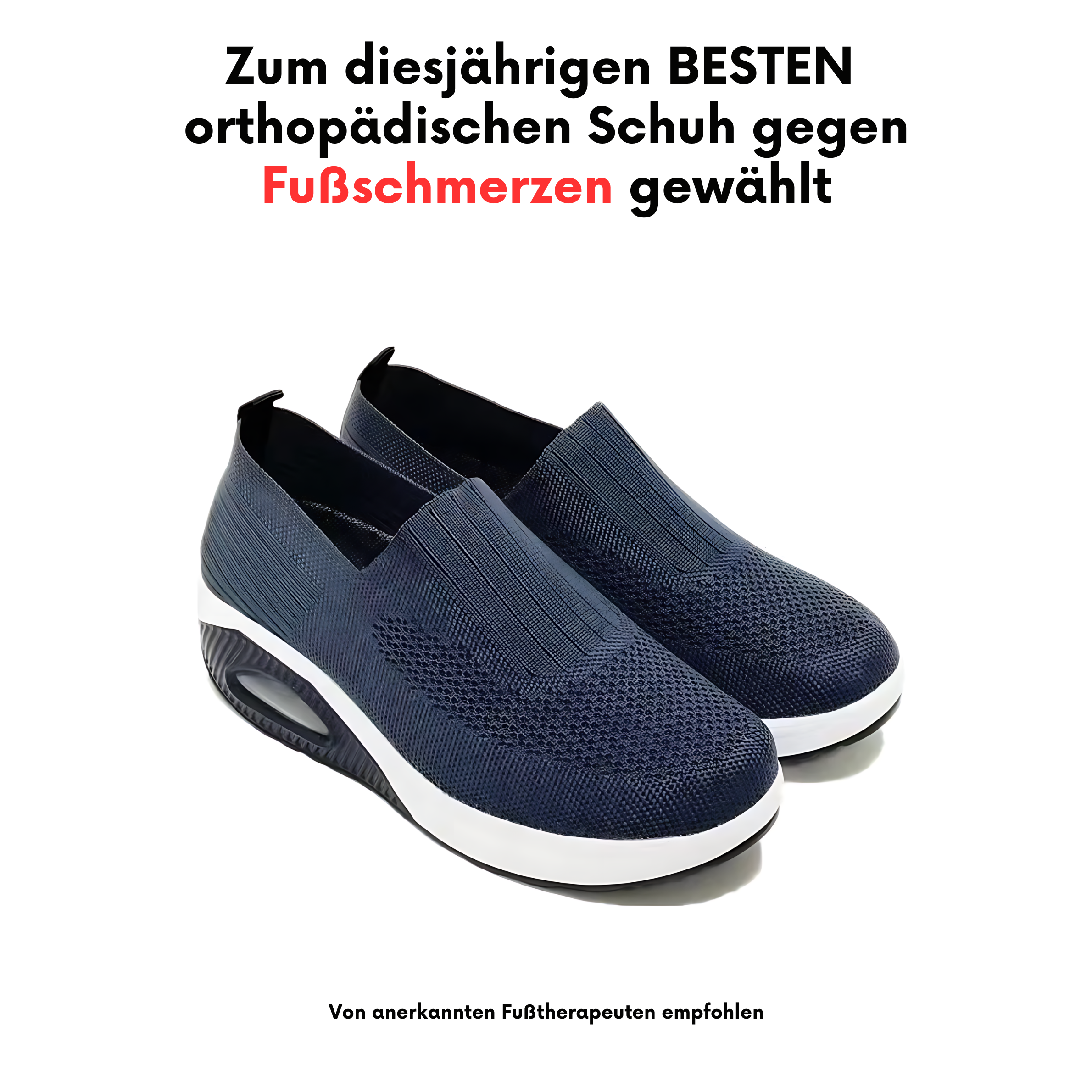 Orthopädische Schuhe zur Schmerzlinderung Damen | Dämpfende Sohle & Leichtes Reinschlüpfen