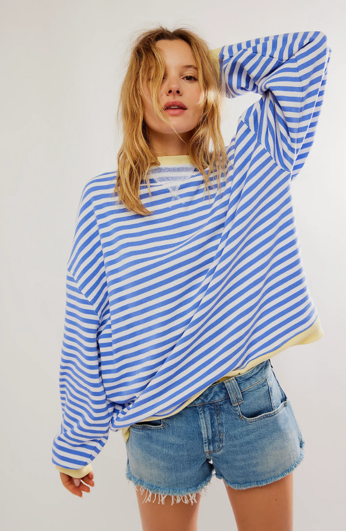 Mana | Gestreifter Oversize-Pullover 1