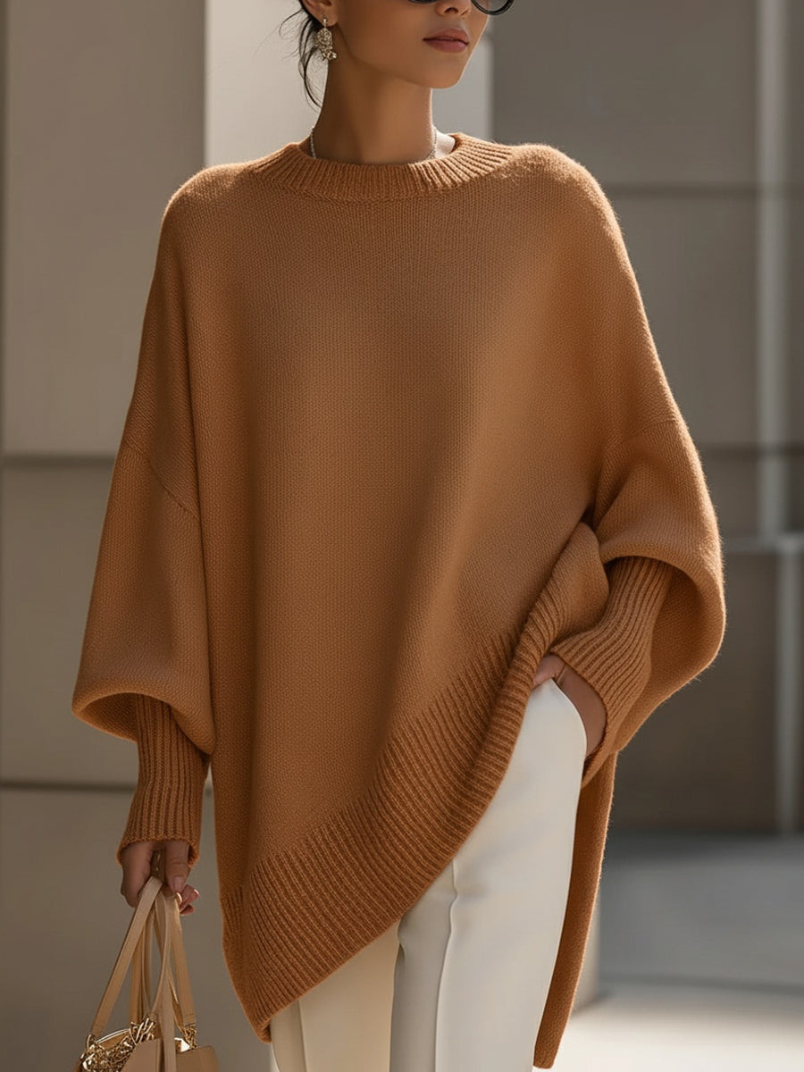 Oversized Pullover Damen | Asymmetrisch & Rundhals