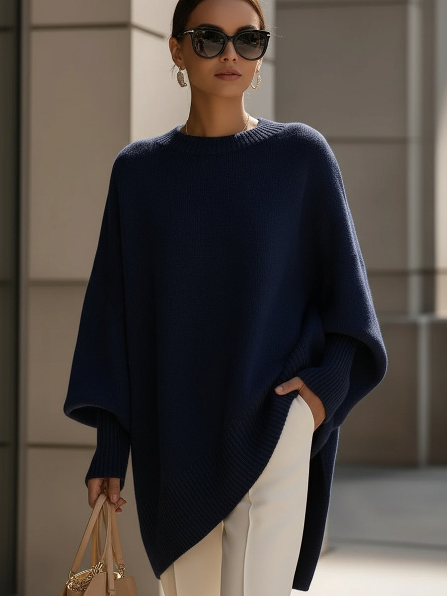 Oversized Pullover Damen | Asymmetrisch & Rundhals