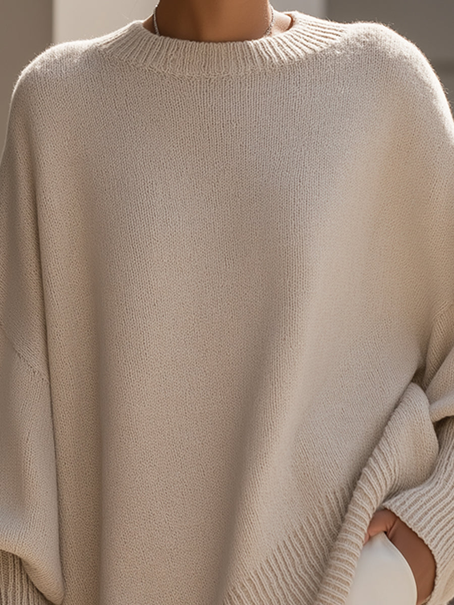 Oversized Pullover Damen | Asymmetrisch & Rundhals