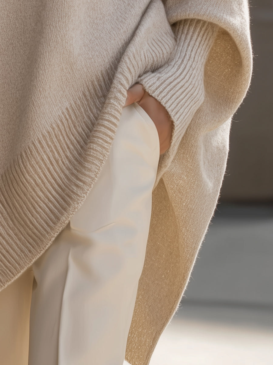 Oversized Pullover Damen | Asymmetrisch & Rundhals