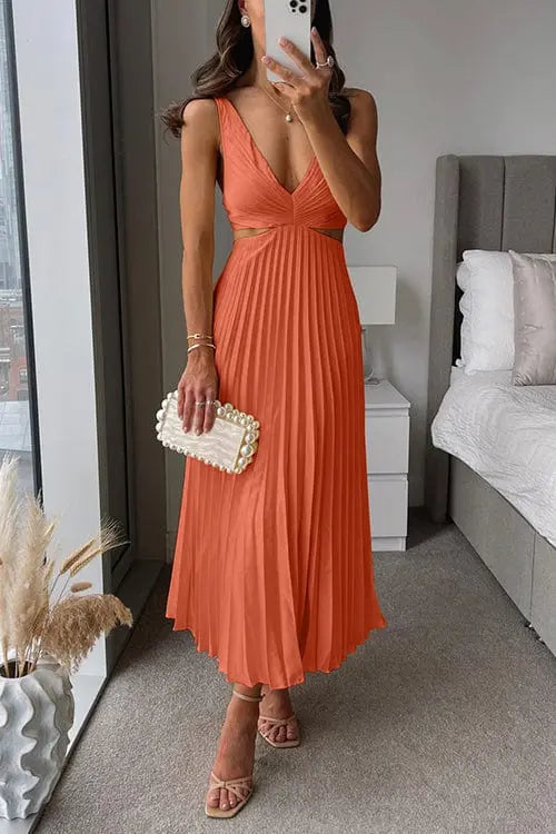 Plisseekleid Damen | Figurbetonte Taille & Schwingender Fall