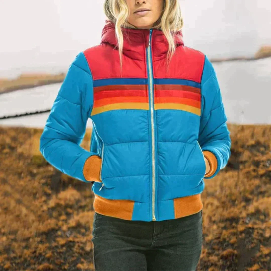 Plüschjacke Damen | Kuschelig Warm mit Kapuze