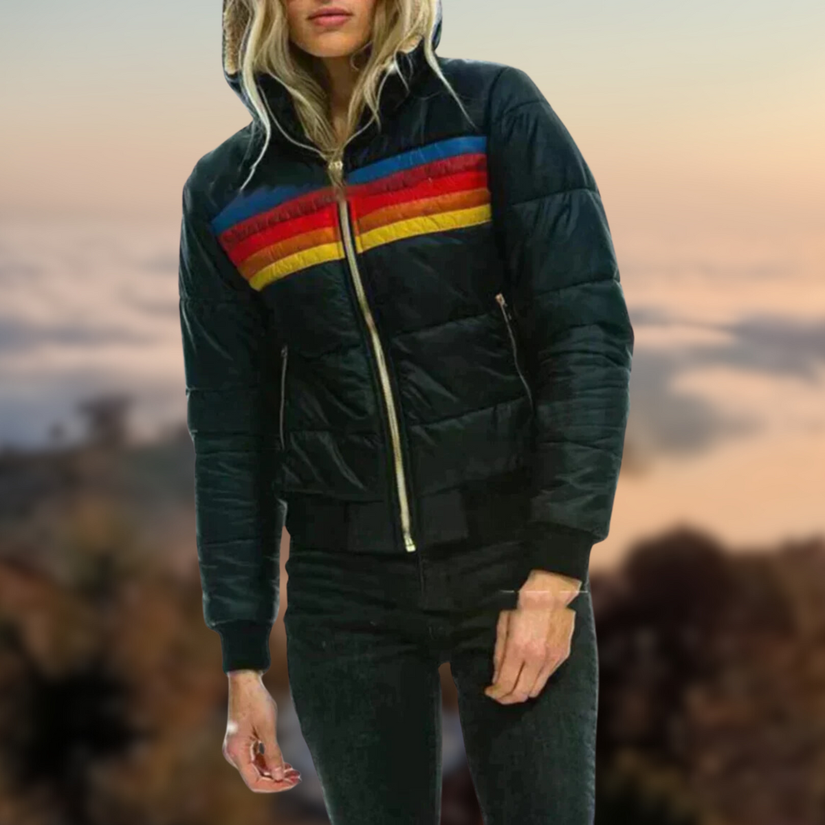 Plüschjacke Damen | Kuschelig Warm mit Kapuze