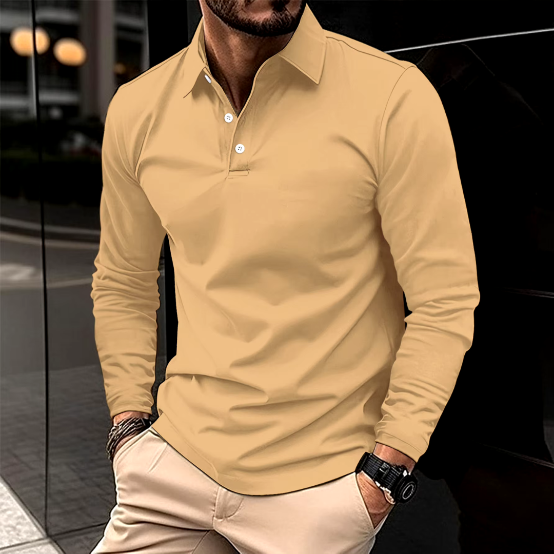 Polo Shirt Herren | Langarm & Klassischer Umlegekragen