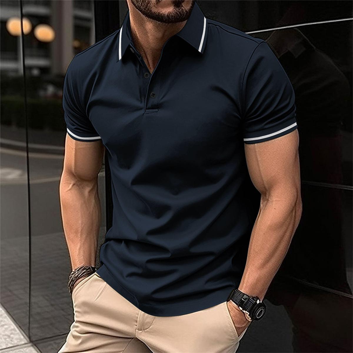 Kurzarm-Polohemd für Herren 0