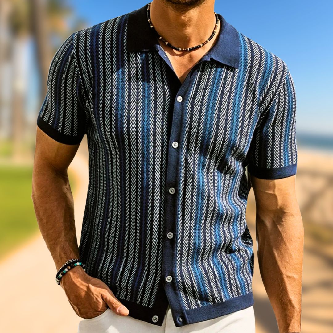 Poloshirt Herren | Chevron-Muster & Eleganter Streetstyle